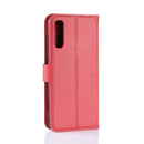 Litchi Texture Horizontal Flip Leather Case for Galaxy A50, with Wallet & Holder & Card Slots (Red)