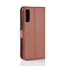 Litchi Texture Horizontal Flip Leather Case for Galaxy A50, with Wallet & Holder & Card Slots (Brown)