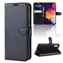 Litchi Texture Horizontal Flip Leather Case for Galaxy A50, with Wallet & Holder & Card Slots (Brown)