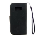 For Galaxy S8 Butterflies Embossing Horizontal Flip Leather Case with Holder & Card Slots & Wallet & Lanyard(Black)