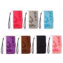 For Galaxy S8 Butterflies Embossing Horizontal Flip Leather Case with Holder & Card Slots & Wallet & Lanyard(Red)