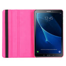 For Galaxy Tab A 10.1 / T580 Litchi Texture Horizontal Flip 360 Degrees Rotation Leather Case with Holder(Magenta)