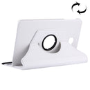 For Galaxy Tab A 10.1 / T580 Litchi Texture Horizontal Flip 360 Degrees Rotation Leather Case with Holder(White)