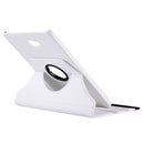 For Galaxy Tab A 10.1 / T580 Litchi Texture Horizontal Flip 360 Degrees Rotation Leather Case with Holder(White)