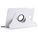 For Galaxy Tab A 10.1 / T580 Litchi Texture Horizontal Flip 360 Degrees Rotation Leather Case with Holder(White)