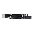 1m 2A Two in One Retractable Micro USB to Type-C Data Sync Charging Cable, For Galaxy, Huawei, Xiaomi, LG, HTC and Other Smart Phones, Rechargeable Devices(Black)