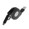 1m 2A Two in One Retractable Micro USB to Type-C Data Sync Charging Cable, For Galaxy, Huawei, Xiaomi, LG, HTC and Other Smart Phones, Rechargeable Devices(Black)