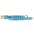 1m 2A Two in One Retractable Micro USB to Type-C Data Sync Charging Cable, For Galaxy, Huawei, Xiaomi, LG, HTC and Other Smart Phones, Rechargeable Devices(Blue)