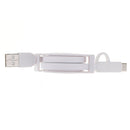1m 2A Two in One Retractable Micro USB to Type-C Data Sync Charging Cable, For Galaxy, Huawei, Xiaomi, LG, HTC and Other Smart Phones, Rechargeable Devices(White)