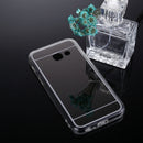 For Galaxy J5 Prime Acrylic + TPU Electroplating Mirror Protective Back Cover Case (Black)