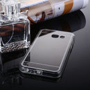 For Galaxy J5 Prime Acrylic + TPU Electroplating Mirror Protective Back Cover Case (Black)