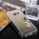 For Galaxy J5 Prime Acrylic + TPU Electroplating Mirror Protective Back Cover Case (Gold)