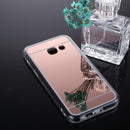 For Galaxy J5 Prime Acrylic + TPU Electroplating Mirror Protective Back Cover Case (Rose Gold)