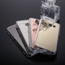 For Galaxy J5 Prime Acrylic + TPU Electroplating Mirror Protective Back Cover Case (Rose Gold)
