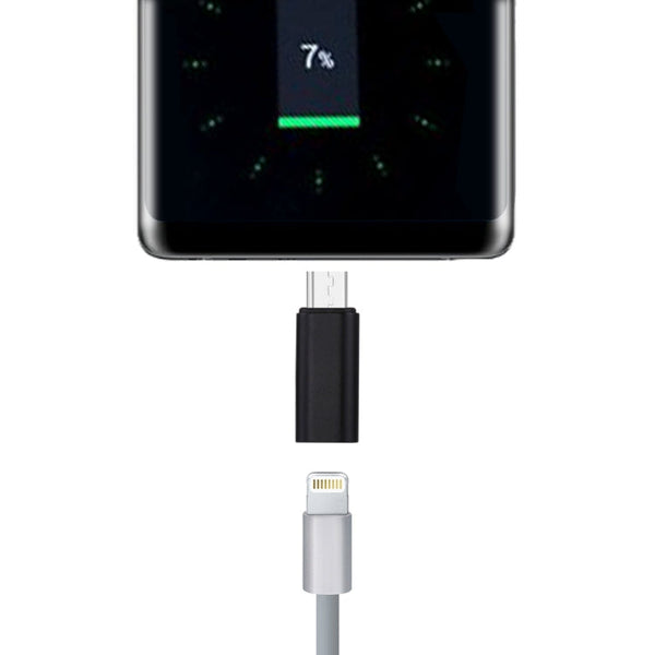 8 Pin Female to USB-C / Type-C Male Metal Shell Adapter, For Galaxy S8 & S8 + / LG G6 / Huawei P10 & P10 Plus / Oneplus 5 / Xiaomi Mi6 & Max 2 and other Smartphones(Black)