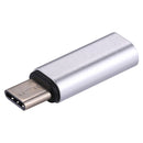 8 Pin Female to USB-C / Type-C Male Metal Shell Adapter, For Galaxy S8 & S8 + / LG G6 / Huawei P10 & P10 Plus / Oneplus 5 / Xiaomi Mi6 & Max 2 and other Smartphones(Silver)
