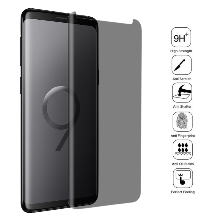 For Galaxy S9 0.3mm 9H Surface Hardness 3D Privacy Anti-glare Tempered Glass Protective Film (Transparent)