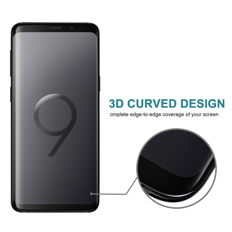 For Galaxy S9+ 0.3mm 9H Surface Hardness 3D Privacy Anti-glare Tempered Glass Protective Film (Black)