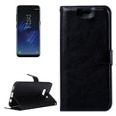 For Galaxy S8 Retro Crazy Horse Texture Horizontal Flip Leather Case with Holder & Card Slots & Wallet & Photo Frame(Black)
