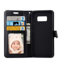 For Galaxy S8 Retro Crazy Horse Texture Horizontal Flip Leather Case with Holder & Card Slots & Wallet & Photo Frame(Black)
