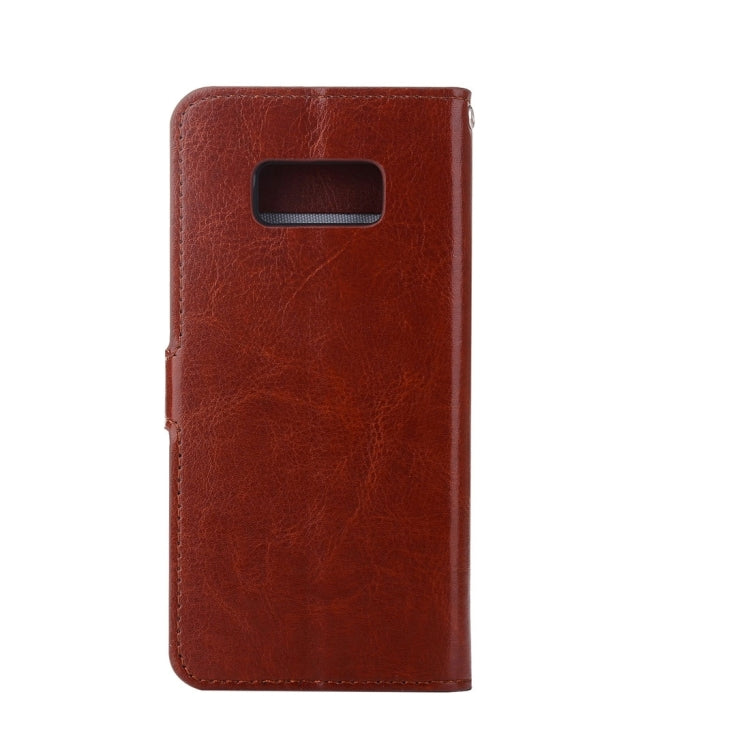 For Galaxy S8 Retro Crazy Horse Texture Horizontal Flip Leather Case with Holder & Card Slots & Wallet & Photo Frame(Brown)