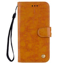 For Galaxy A8 (2018) Business Style Oil Wax Texture Horizontal Flip Leather Case with Holder & Card Slots & Wallet(Brown)