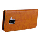 For Galaxy A8 (2018) Business Style Oil Wax Texture Horizontal Flip Leather Case with Holder & Card Slots & Wallet(Brown)