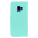 For Galaxy S9 Rose Embossed Horizontal Flip Environmental PU Leather Case with Holder & Card Slots & Wallet(Green)