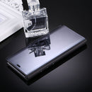 For Galaxy Note 8 Electroplating Mirror Horizontal Flip Leather Case with Sleep / Wake-up & Holder Function(Black)