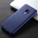 For Galaxy S9 Frosted PC Hard Fully Wrapped Protective Case Cover (Blue)