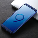 For Galaxy S9 Frosted PC Hard Fully Wrapped Protective Case Cover (Blue)