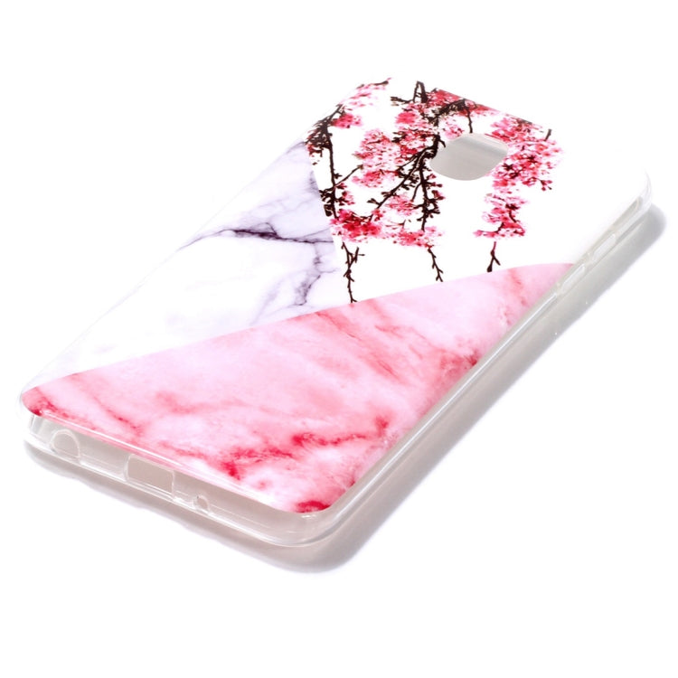 Marble Pattern Soft TPU Case For Galaxy J8 (2018)(Plum Blossom)