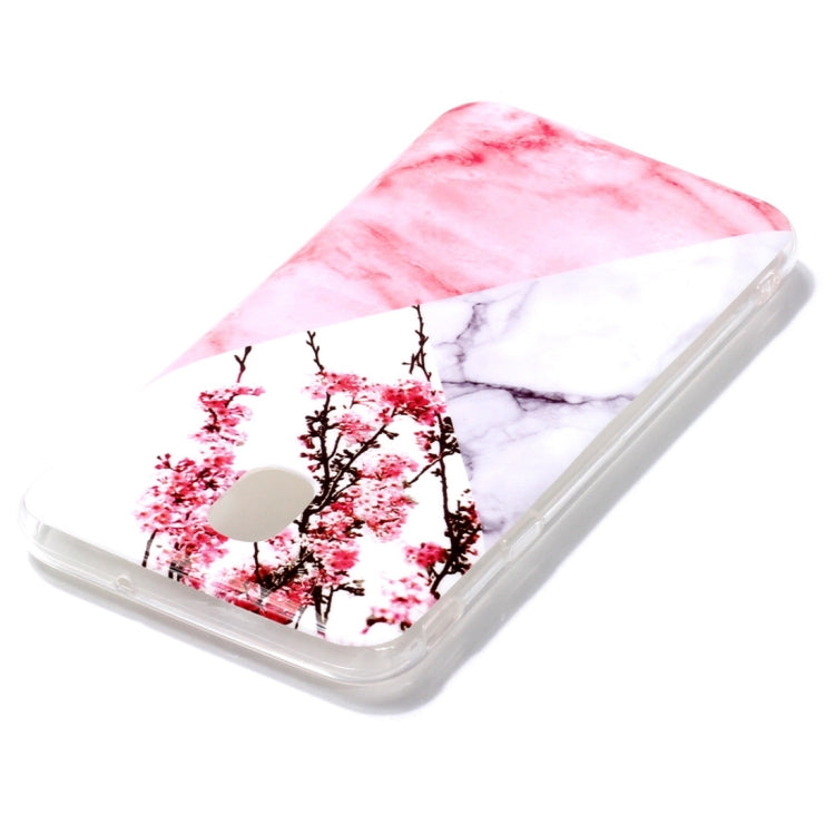 Marble Pattern Soft TPU Case For Galaxy J8 (2018)(Plum Blossom)