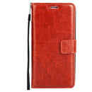 For Galaxy A3 (2017) / A320 Crazy Horse Texture Horizontal Flip PU Leather Case with Holder & Card Slots & Wallet & Photo Frame & Lanyard & Magnetic Buckle (Brown)
