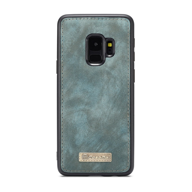 CaseMe for Galaxy S9+ Detachable Multifunctional Horizontal Flip Leather Case with Card Slot & Holder & Zipper Wallet & Photo Frame(Blue)