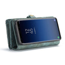 CaseMe for Galaxy S9+ Detachable Multifunctional Horizontal Flip Leather Case with Card Slot & Holder & Zipper Wallet & Photo Frame(Blue)