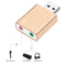 Aluminum Shell 3.5mm Jack External USB Sound Card HIFI Magic Voice 7.1 Channel Adapter Free Drive for Computer, Desktop, Speakers, Headset, Microphone(Gold)