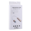 Aluminum Shell 3.5mm Jack External USB Sound Card HIFI Magic Voice 7.1 Channel Adapter Free Drive for Computer, Desktop, Speakers, Headset (Silver)