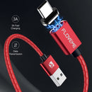 FLOVEME 1m 3A USB to USB-C / Type-C Magnetic Embossed PET Fast Charging & Data Cable, For Galaxy, Huawei, Xiaomi, LG, HTC and Other Smartphones(Black)