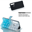Sea and Sand Pattern Horizontal Flip Leather Case for Galaxy A9 (2018), with Holder & Card Slots & Photo Frame & Wallet