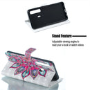 Half Flower Pattern Horizontal Flip Leather Case for Galaxy A9 (2018), with Holder & Card Slots & Photo Frame & Wallet