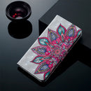 Half Flower Pattern Horizontal Flip Leather Case for Galaxy A9 (2018), with Holder & Card Slots & Photo Frame & Wallet