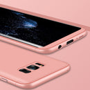GKK for Galaxy S8 PC Three - paragraph Shield 360 Degrees Full Coverage Protective Case Back Cover(Rose Gold)