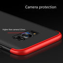 GKK for Galaxy S8 PC Three - paragraph Shield 360 Degrees Full Coverage Protective Case Back Cover(Rose Gold)