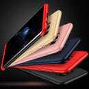 GKK for Galaxy S8 PC Three - paragraph Shield 360 Degrees Full Coverage Protective Case Back Cover(Rose Gold)
