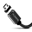 FLOVEME 1m 3A USB to Micro USB Magnetic Embossed PET Fast Charging & Data Cable(Black)