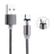 360 Degree Rotation 1m Weave Style Micro USB to USB 2.0 Strong Magnetic Charger Cable with LED Indicator for Samsung Galaxy S7 & S7 Edge / LG G4 / Huawei P8 / Xiaomi Mi4 and other Smartphones (Grey)
