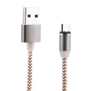 360 Degree Rotation 1m Weave Style Micro USB to USB 2.0 Strong Magnetic Charger Cable with LED Indicator for Samsung Galaxy S7 & S7 Edge / LG G4 / Huawei P8 / Xiaomi Mi4 and other Smartphones (Gold)