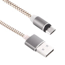 360 Degree Rotation 1m Weave Style Micro USB to USB 2.0 Strong Magnetic Charger Cable with LED Indicator for Samsung Galaxy S7 & S7 Edge / LG G4 / Huawei P8 / Xiaomi Mi4 and other Smartphones (Gold)