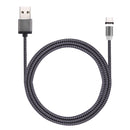 360 Degree Rotation 1m Weave Style USB-C / Type-C to USB 2.0 Strong Magnetic Charger Cable with LED Indicator for Samsung Galaxy S8 & S8 + / LG G6 / Huawei P10 & P10 Plus / Oneplus 5 and other Smartphones (Grey)
